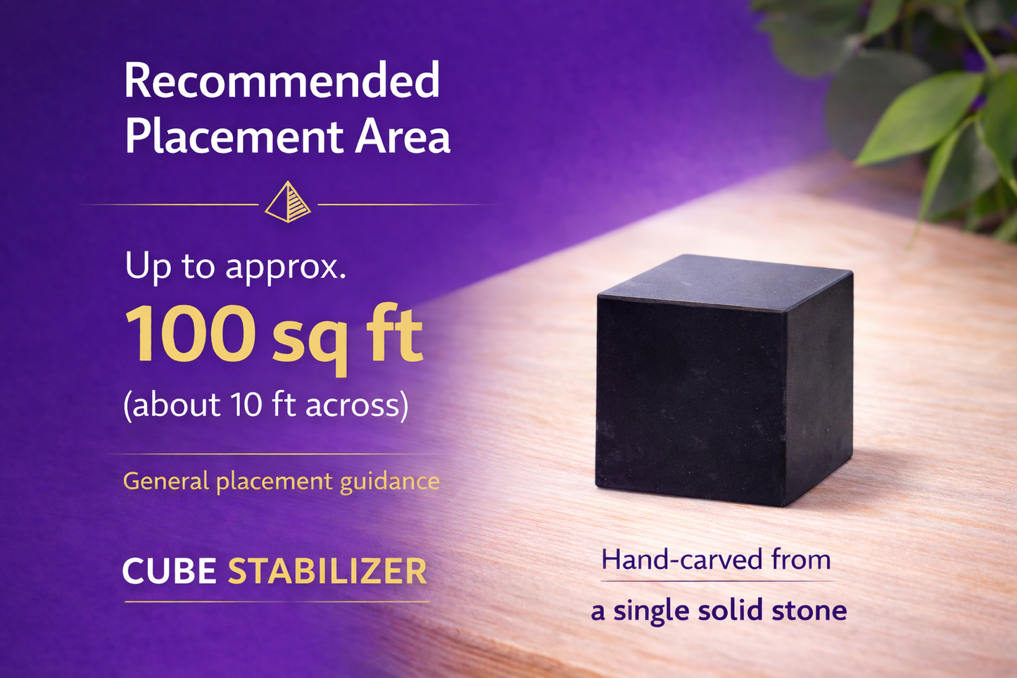 Authentic Karelian Shungite Cube – 2" Hand-Carved Cube Stabilizer