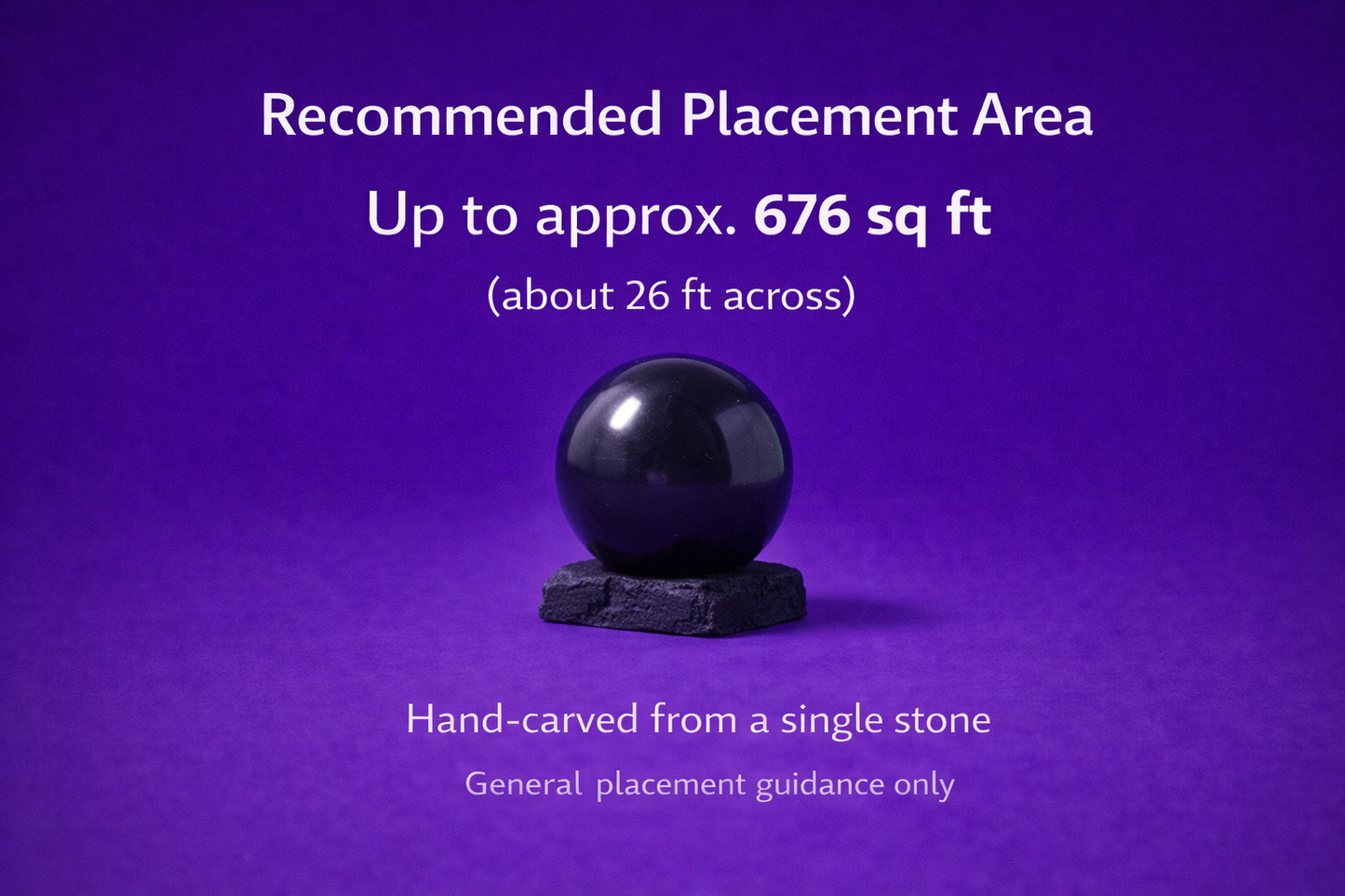 Sphere Harmonizer – 3.5" Polished Shungite Sphere with Stand (Authentic Karelian Stone)