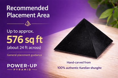 Power-Up Pyramid – Hand-Carved Authentic Karelian Shungite Pyramid